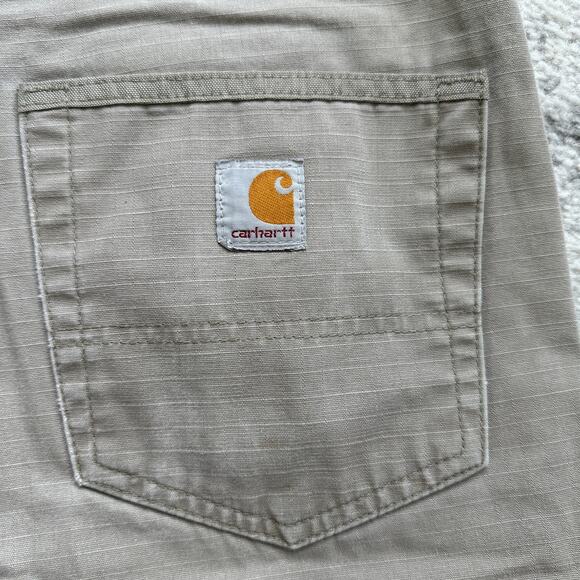 Carhartt Beige Carpenter Ripstop Utility Work Shorts Size 40 - Picture 6 of 9